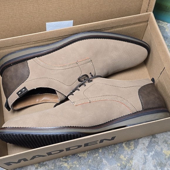 Madden Men\'s Heptor Taupe Faux Suede Dress Shoes Size 8 main image 9